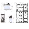CRUMPS MG-92B 13.8g 3.5KG Torque Metal Gear Digital Servo for RC Model Drone Airplane Helicopter Car Boat Robot Replacement DIY Parts (Color : 4PCS) view 4