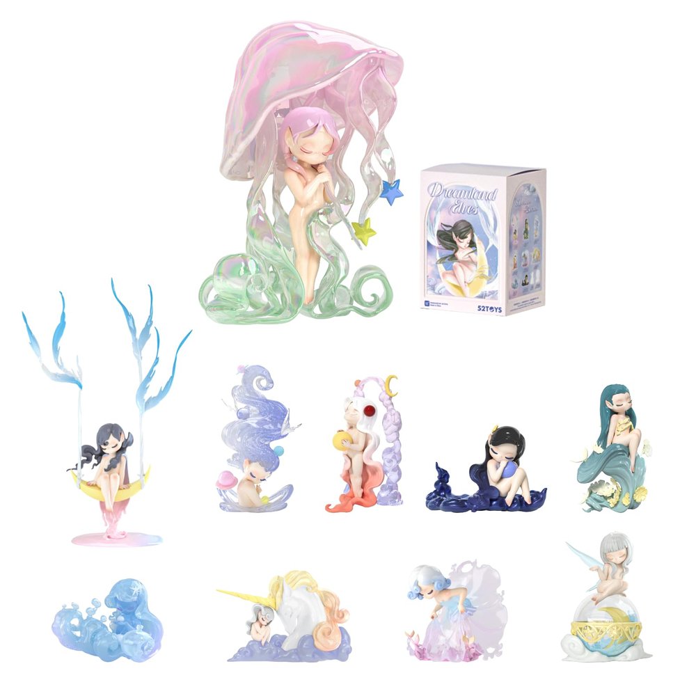 52TOYS Candybox Sleep Dreamland Elves 1PC Blind Box, Collectible Toy Kawaii Creative Gift Room Decor Desktop Decoration 3.3 Inch, Gift for Birthday Party