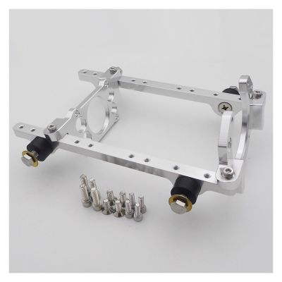 CNC Aluminum Alloy Engine Mount Bracket Holder Or Clutch Compatible with Zeno-ah QJ Marine Gas Engine RC Boat Oval Vee Mono Speed Boat (Color : Engine Mount Only, Size : 1)