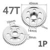 CRUMPS Metal Spur Gear 42T 47T HSP 06232 06033 1/10 Upgrade Parts for RC Model Car Off Road Buggy Backwash 94155 94166 94177 (Color : 42T and 47T) view 3