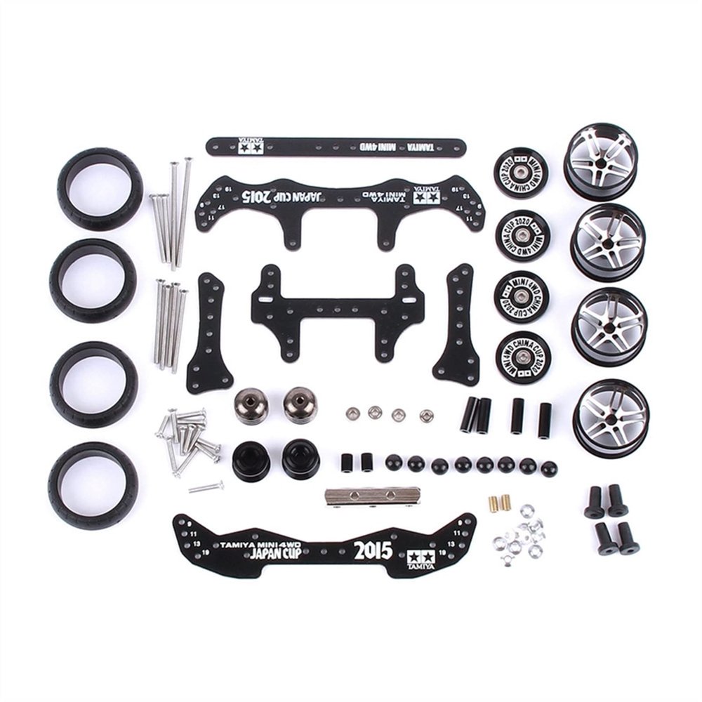 1 Set MA/AR Chassis Set with Wheel Tire Upgrade Parts for Tamiya for Mini 4WD RC Car Modification Accessories (Color : B)