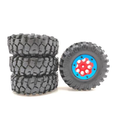 1.9 Inch Rubber Tires Wheel Rim 96mm for 1/10 for RC Rock for Crawler Axial SCX10 for Tamiya CC01 D90 TF2 for for Traxxas TRX4 Modification Accessories (Color : Red)