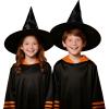 2Pack Black Witch Hats for Kids and Adults Witches Hat with Hanging Rop for Halloween Party Decorations view 2