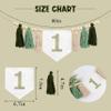 1st Greenery High Chair Banner - Green Tones Yarn Tassel Garland, Nature Green 1st Birthday, Olive GreenCake Smash Garland, Neutral Birthday (Green 1st Tassel) view 2