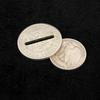 blue-ther Coin Through Coin Magic Tricks Walking Liberty Half Dollar Thru Morgan Dollar Magic Close up Illusions Gimmicks Mentalism Props view 1
