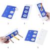 blue-ther Pencil Penetration Coins Magic Tricks Pen Pass Thru Coin Magic Close up Street Illusions Gimmick Mentalism Props Children Toys (Red) (Purple) view 4