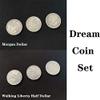 blue-ther Dream Coin Set Magic Tricks Half Dollar Version Coin Appear Disappear Penetration Flight Magic Magician Close up Illusions Gimmick Props Mentalism (Half Dollar Version) view 2