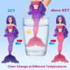 BETTINA Color Change Mermaid Doll Playset, Mermaid Princess Doll with Color-Changing Tail, Mermaid Toys with Seahorse & Accessories, Purple Hair view 2