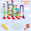 Yihurlm 197Pcs Marble Track,Marble Maze Game Construction Building Blocks Toys for Kids,Marble Track Game Educational Learning Toy for Boys Girls Birthday Gifts(147 Parts+ 50 Glass Marbles) view 2