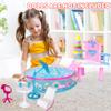 Glam Deluxe Doll Pool Playset with 7 Pcs Accessories, Fits 12 Inch Dolls, Kids Gifts for 3 to 8 Year Olds Girls, Bath Toys for Toddlers, Birthday & Xmas Gift for Girls & Kids Aged 3+ view 2
