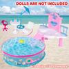 Glam Deluxe Doll Pool Playset with 7 Pcs Accessories, Fits 12 Inch Dolls, Kids Gifts for 3 to 8 Year Olds Girls, Bath Toys for Toddlers, Birthday & Xmas Gift for Girls & Kids Aged 3+ view 4