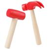 Waenerec 2pcs Toy Hammer Simulation Wooden Hammers Small Plastic Toddler Claw Hammer Portable Kids Maintenance Tools Toys Pretend Fake Mallet Hammers for Boys Girls view 1
