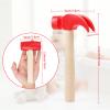 Waenerec 2pcs Toy Hammer Simulation Wooden Hammers Small Plastic Toddler Claw Hammer Portable Kids Maintenance Tools Toys Pretend Fake Mallet Hammers for Boys Girls view 3