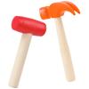 Waenerec 2pcs Toy Hammer Simulation Wooden Hammer Small Plastic Toddler Claw Hammers Portable Kids Maintenance Tools Toys Pretend Fake Mallet Hammers for Boys Girls view 1