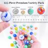 Shindel 125 PCS Marbles Bulk, Assorted Size Glass Marbles for Kids view 2