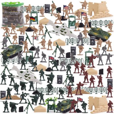 3 otters 250PCS Army Men Military Set, Action Figures with Army Accessories, Christmas Stocking Stuffers for Kids Ages 3 and up