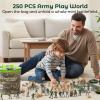 3 otters 250PCS Army Men Military Set, Action Figures with Army Accessories, Christmas Stocking Stuffers for Kids Ages 3 and up view 2