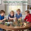 3 otters 250PCS Army Men Military Set, Action Figures with Army Accessories, Christmas Stocking Stuffers for Kids Ages 3 and up view 3