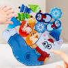 Almencla Montessori Toys Stacking Building Blocks, Balance Competition Game Building Toys, Easter Basket Stuffers, STEM Sensory Toys for Children, Bear view 3