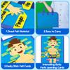 WATINC Body Parts Learning Portable Felt Story Board Set, 32PCS Preschool Human Organ Educational Teaching Storytelling Travel Board, Early Interactive Play Kit Gift for Toddler Kid (White) view 3