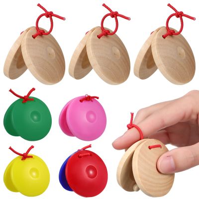 COHEALI 24pcs Boy Girl Musical Castanet Instruments Bright Colors for Preschool Learning Fun Percussion Toys for Toddlers and Boy Girl