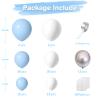 Baby Blue And White Balloons Arch Kit Blue Balloon Garland Kit Blue White Silver Balloons For Birthday Bridal Shower Wedding Winter Baby Shower Decorations For Boys winter wonderland party decorations view 3