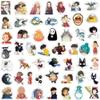 100PCS Cartoon Anime Miyazaki Hayao Stickers for Laptop,Studio Ghibli Anime Vinyl Movie Stickers for Water Bottle, PhoneHard HatSkateboardScrapbookingGifts for Kids/Adults view 4