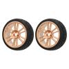 2Pcs RC Car Tires, Rc Car Tire Rim Wheel Cover Wheel Rims Nylon Oil Injected Rubber Tire Replacement RC Tires Rubber RC Cars Wheels and Tires RC Wheels for ZD Racing 1/16 S16 EX16 RC Car Upgarde Parts view 1