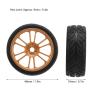 2Pcs RC Car Tires, Rc Car Tire Rim Wheel Cover Wheel Rims Nylon Oil Injected Rubber Tire Replacement RC Tires Rubber RC Cars Wheels and Tires RC Wheels for ZD Racing 1/16 S16 EX16 RC Car Upgarde Parts view 2