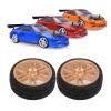 2Pcs RC Car Tires, Rc Car Tire Rim Wheel Cover Wheel Rims Nylon Oil Injected Rubber Tire Replacement RC Tires Rubber RC Cars Wheels and Tires RC Wheels for ZD Racing 1/16 S16 EX16 RC Car Upgarde Parts view 4