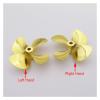 1x RC Boat Model Metal Propeller 4-Blades 4mm Shaft Right Left Hand 55mm 60mm for RC Boat Fishing Bait Tug Marine Cruise ROV (Color : D60mm Right Hand, Size : 1) view 2