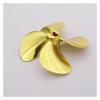 1x RC Boat Model Metal Propeller 4-Blades 4mm Shaft Right Left Hand 55mm 60mm for RC Boat Fishing Bait Tug Marine Cruise ROV (Color : D60mm Right Hand, Size : 1) view 4