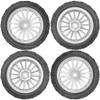 4Pack Vgoohobby OD2.83in 1/10 On Road Rubber Tires w/Nylon Wheel Rims 12mm Hex Compatible with HSP HPI Redcat Tamiya Traxxas 1/10 RC On Road Racing Touring Car (White) view 4