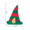 Ankelesz Santa Hat Christmas Elf Hat with Attached Ears Green and Red,Christmas Hat for Kids and adult view 2
