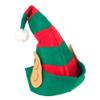 Ankelesz Santa Hat Christmas Elf Hat with Attached Ears Green and Red,Christmas Hat for Kids and adult view 3