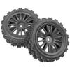 4Pack Vgoohobby OD2.83in 1/10 On Road Rubber Tires w/Nylon Wheel Rims 12mm Hex Compatible with HSP HPI Redcat Tamiya Traxxas 1/10 RC On Road Racing Touring Car (Black) view 2