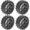 4Pack Vgoohobby OD2.83in 1/10 On Road Rubber Tires w/Nylon Wheel Rims 12mm Hex Compatible with HSP HPI Redcat Tamiya Traxxas 1/10 RC On Road Racing Touring Car (Black) view 3