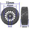 4Pack Vgoohobby OD2.83in 1/10 On Road Rubber Tires w/Nylon Wheel Rims 12mm Hex Compatible with HSP HPI Redcat Tamiya Traxxas 1/10 RC On Road Racing Touring Car (Black) view 4