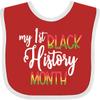 inktastic My 1st Black History Month Baby Bib Red and White 3e4c3 view 1
