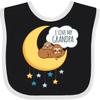 inktastic I Love My Grandpa Baby Bib Black and White 42053 view 1