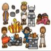 Elijah & Baal Felt Figures for Bible Flannel Board Stories Old Testament Story view 1