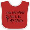 inktastic 1 Day, Daddy Will Be MY Caddy- Kids Golfing Baby Bib Red and White 2c49a view 1