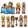 Elisha Heals Naaman Felt Figures for Bible Flannel Board Stories Old Testament Story view 1