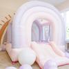 Bounceland Daydreamer Cotton Candy Bounce House [NO Blower], Pastel Bouncer with Slide, 8.9 ft L x 7.2 ft W x 6.7 ft H, Basketball Hoop, 30 Pastel Plastic Balls, Trendy Bouncer for Kids view 4