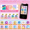 Kids Smart Phone Gifts Toys for Girls Boys Age 3-8,Toddler Learning Toys with Educational Games, 3 4 5 7 8 9 6 8 9 Year Old Girl Birthday Gift Ideas-Pink view 2