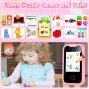 Kids Smart Phone Gifts Toys for Girls Boys Age 3-8,Toddler Learning Toys with Educational Games, 3 4 5 7 8 9 6 8 9 Year Old Girl Birthday Gift Ideas-Pink view 3