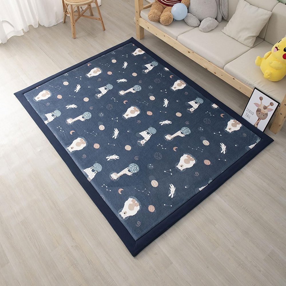 Dmkjdzsw Play Crawling mat for Nursery Baby, Extra Soft Activity Floor Mat for Kids Playroom Bedroom-Animal 2-180 * 200cm