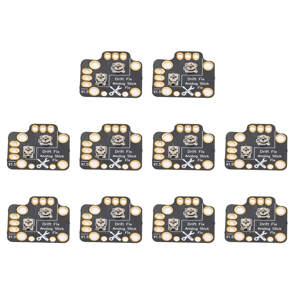 10pcs Gamepad Joystick 3D Analog Stick Drift Fix Mod for for Universal Thumb Joystick Drift Repair Board, Controller Analog Stick Drift Repair Tools (Black)