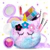 ULOVEME Kids Washable Makeup Kit for Girls 4-6 with Small Coin Purse(5.5x5.25in) - Real, Non Toxic Make Up Toy Gift- Umicorn Gift Set (Purple Coin Purse) view 1