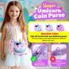 ULOVEME Kids Washable Makeup Kit for Girls 4-6 with Small Coin Purse(5.5x5.25in) - Real, Non Toxic Make Up Toy Gift- Umicorn Gift Set (Purple Coin Purse) view 3